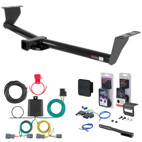 07 - 10 Hyundai Entourage Curt 2" Class 3 Trailer Tow Hitch + 5-Flat Wiring Kit Tow Boat/Utility Trailer with Surge Brakes 13345 - CURT