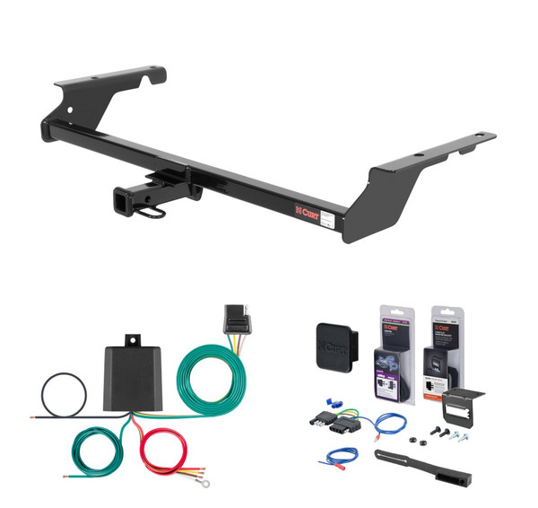 2004 - 2011 Volvo S40 4th digit of VIN is 'M' Curt 1-1/4" Class 1 Trailer Tow Hitch + 5-Flat Wiring Kit Tow Boat/Utility Trailer with Surge Brakes 11438 - CURT