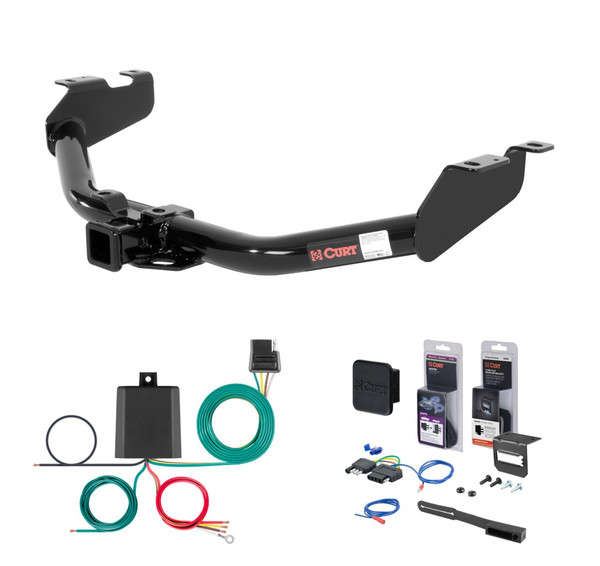 1999 - 2004 Chevrolet Silverado 2500 Excluding Tommy Gate lift, 10" drop bumper or cab & chassis Curt 2" Class 3 Trailer Tow Hitch + 5-Flat Wiring Kit Tow Boat/Utility Trailer with Surge Brakes 13322 - CURT