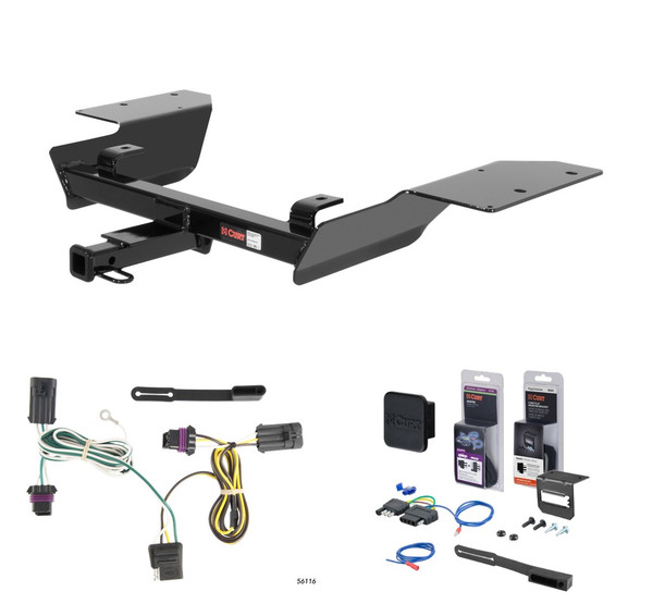 2000 - 2005 Chevrolet Impala Curt 1-1/4" Class 2 Trailer Tow Hitch + 5-Flat Wiring Kit Tow Boat/Utility Trailer with Surge Brakes 12252 - CURT