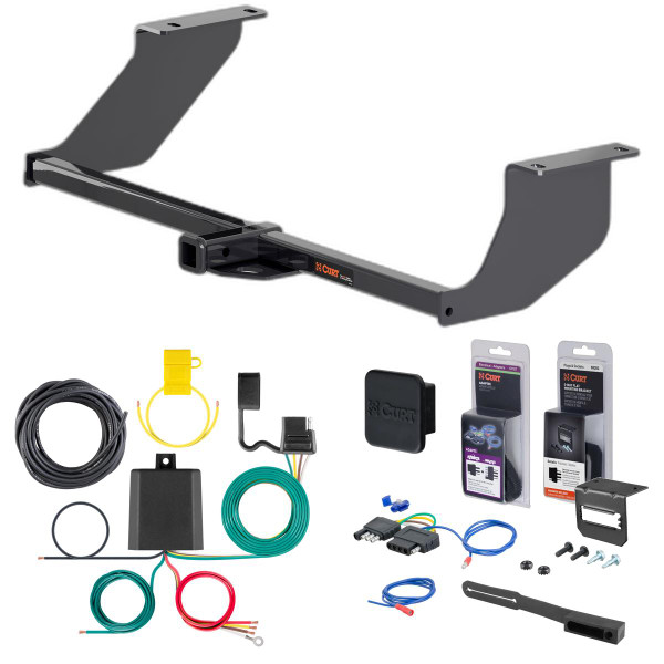 17 - 20 Chevrolet Sonic Hatchback Curt 1-1/4" Class 1 Trailer Tow Hitch + 5-Flat Wiring Kit Tow Boat/Utility Trailer with Surge Brakes 11464 - CURT