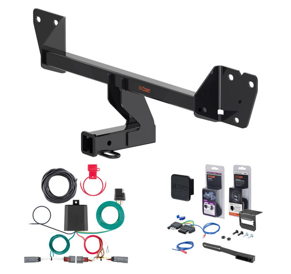 2020 - 2026 Buick Encore GX Excluding hands free liftgate & Without LED taillights Curt 2" Class 3 Trailer Tow Hitch + 5-Flat Wiring Kit Tow Boat/Utility Trailer with Surge Brakes 13584 - CURT