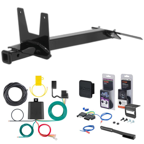 81 - 86 Saab 900 Sedan Curt 1-1/4" Class 1 Trailer Tow Hitch + 5-Flat Wiring Kit Tow Boat/Utility Trailer with Surge Brakes 11807 - CURT