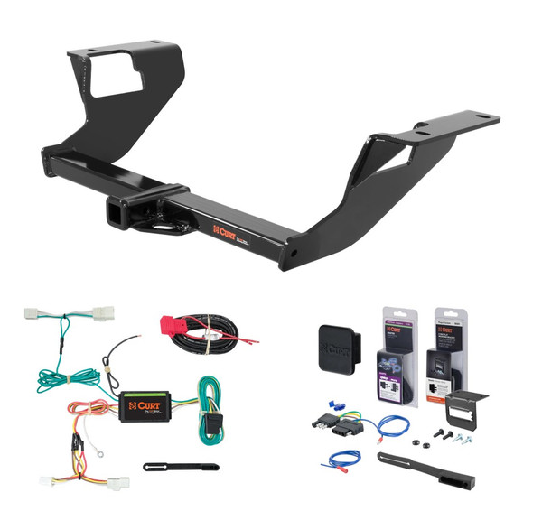 2012 - 2016 Subaru Impreza Sedan, excluding WRX and WRX STI Curt 1-1/4" Class 1 Trailer Tow Hitch + 5-Flat Wiring Kit Tow Boat/Utility Trailer with Surge Brakes 11408 - CURT