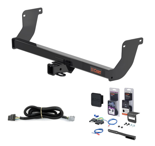 2023 Lexus RX350 Curt 2" Class 3 Trailer Tow Hitch + 5-Flat Wiring Kit Tow Boat/Utility Trailer with Surge Brakes 13579 - CURT