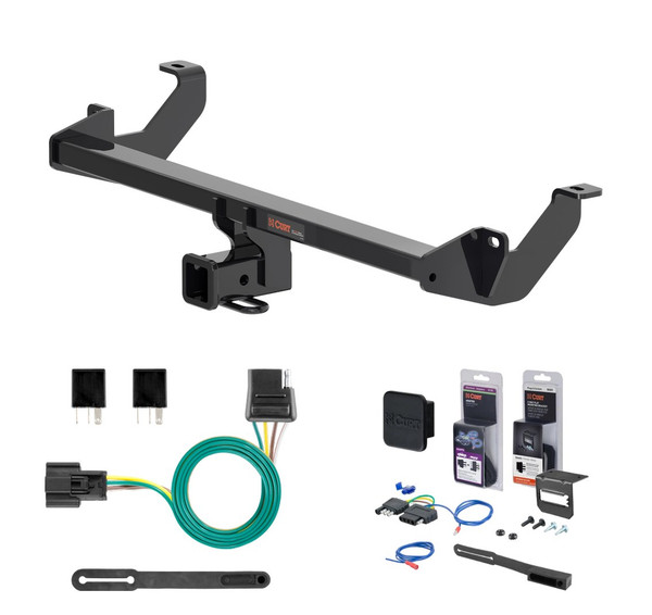 2019 - 2020 Buick Envision Curt 2" Class 3 Trailer Tow Hitch + 5-Flat Wiring Kit Tow Boat/Utility Trailer with Surge Brakes 13405 - CURT