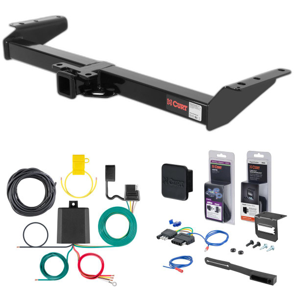 01 - 02 Chevrolet Tahoe New body style, 4.8L or 5.3L Curt 2" Class 3 Trailer Tow Hitch + 5-Flat Wiring Kit Tow Boat/Utility Trailer with Surge Brakes 13402 - CURT