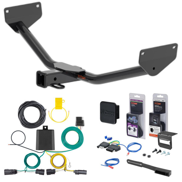 24 - 25 Chevrolet Trax Curt 2" Class 3 Trailer Tow Hitch + 5-Flat Wiring Kit Tow Boat/Utility Trailer with Surge Brakes 13585 - CURT