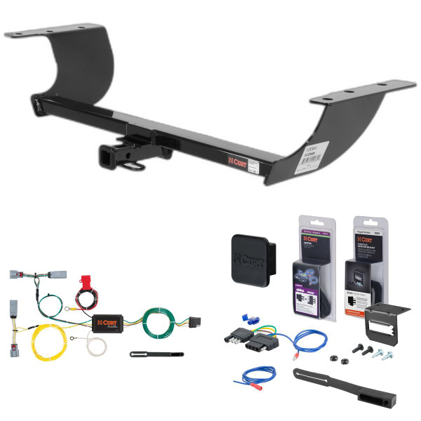 15 - 17 Chrysler 300C Curt 1-1/4" Class 2 Trailer Tow Hitch + 5-Flat Wiring Kit Tow Boat/Utility Trailer with Surge Brakes 12064 - CURT