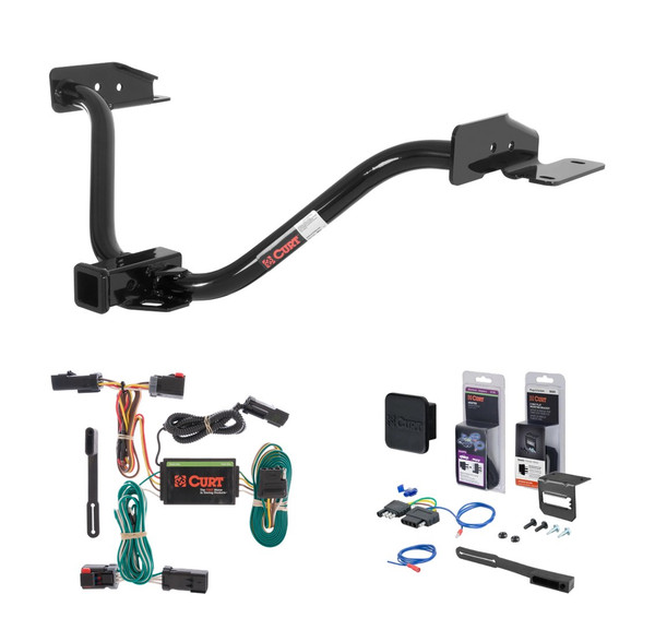2004 - 2008 Chrysler Pacifica Excluding hybrid Curt 2" Class 3 Trailer Tow Hitch + 5-Flat Wiring Kit Tow Boat/Utility Trailer with Surge Brakes 13529 - CURT
