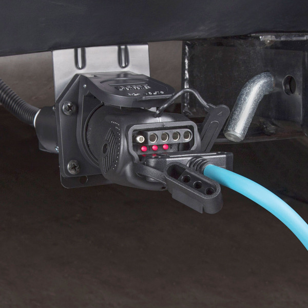 Reese Towpower Wiring Adapter, 7-Way Flat to 5-Way & 4-Way Flat, w/ LED Tester