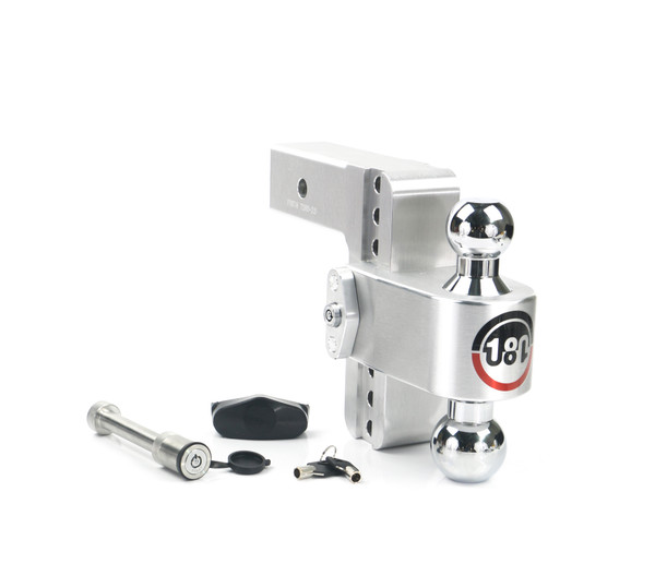Weigh Safe 180 Hitch - Drop Hitch w/Chrome Combo Ball - 6" Drop for 2.5" Shank w/Hitch Pin CTB6-2.5-KA - Weigh Safe