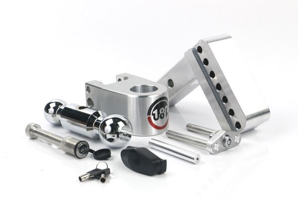 Weigh Safe 180 Hitch - Drop Hitch w/Chrome Combo Ball - 4" Drop for 2" Shank w/Hitch Pin CTB4-2-KA