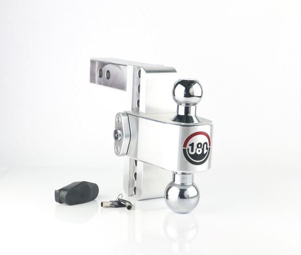 Weigh Safe 180 Hitch - Drop Hitch w/Chrome Combo Ball - 6" Drop for 2" Shank CTB6-2 - Weigh Safe