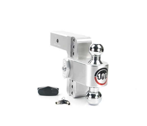 Weigh Safe 180 Hitch - Drop Hitch w/Chrome Combo Ball - 6" Drop for 2.5" Shank CTB6-2.5 - Weigh Safe