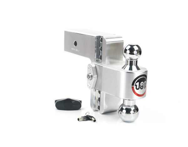 Weigh Safe 180 Hitch - Drop Hitch w/Chrome Combo Ball - 6" Drop for 3" Shank CTB6-3 - Weigh Safe