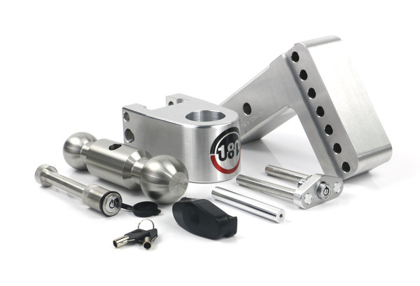 Weigh Safe 180 Hitch - Drop Hitch w/SS Combo Ball -  4" Drop for 2.5" Shank w/Hitch Pin LTB4-2.5-KA
