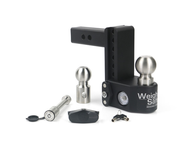 Weigh Safe Steel Weigh Safe Adjustable Drop Hitch - 6" Drop & 2" Shank w/ Hitch Pin Lock SWS6-2-KA - Weigh Safe