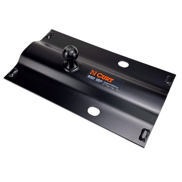 CURT Bent Plate 5th Wheel Rail Gooseneck Hitch with 2-5/16" Ball, 25K (3" Offset) Gooseneck Trailer Hitch - CURT