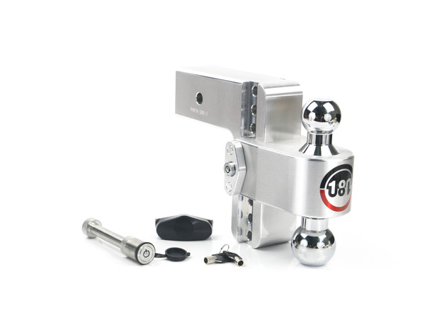Weigh Safe 180 Hitch - Drop Hitch w/Chrome Combo Ball - 6" Drop for 3" Shank w/Hitch Pin CTB6-3-KA - Weigh Safe