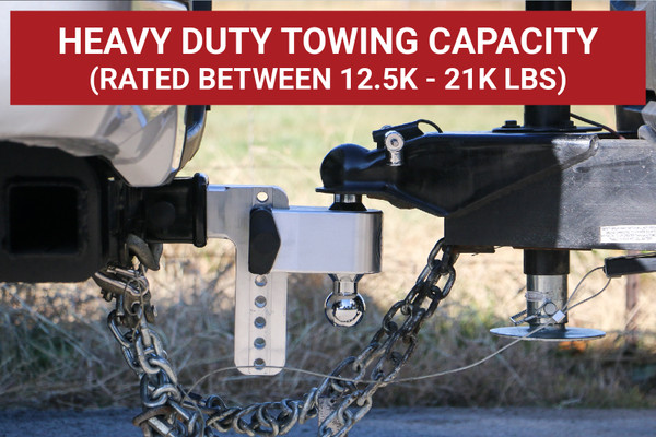 Weigh Safe 180 Hitch - Drop Hitch w/Chrome Combo Ball - 8" Drop for 2" Shank CTB8-2