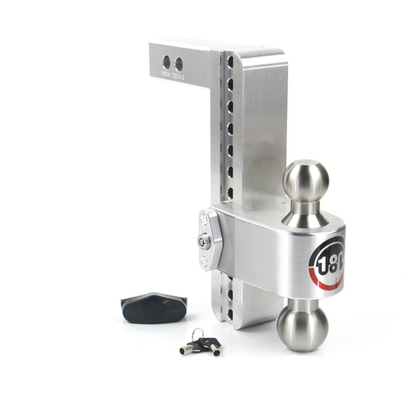 Weigh Safe 180 Hitch - Drop Hitch w/SS Combo Ball - 10" Drop for 2" Shank LTB10-2 - Weigh Safe