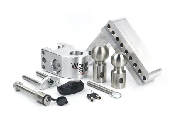 Weigh Safe Weigh Safe Adjustable Drop Hitch - 6" Drop for 2" Shank w/Hitch Lock Pin WS6-2-KA