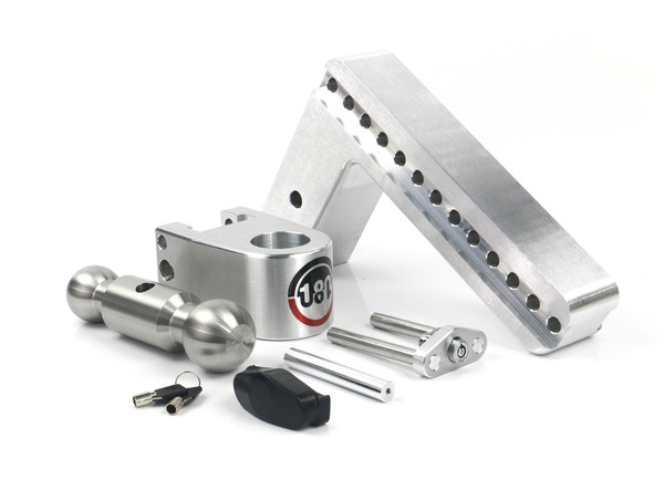 Weigh Safe 180 Hitch - Drop Hitch w/SS Combo Ball -  10" Drop for 3" Shank LTB10-3