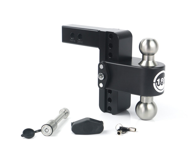 Weigh Safe Black 180 Hitch w/ SS Combo Ball 6" Drop for 2" Shank w/Hitch Pin Lock LTB6-2-KA-CER-BLA - Weigh Safe