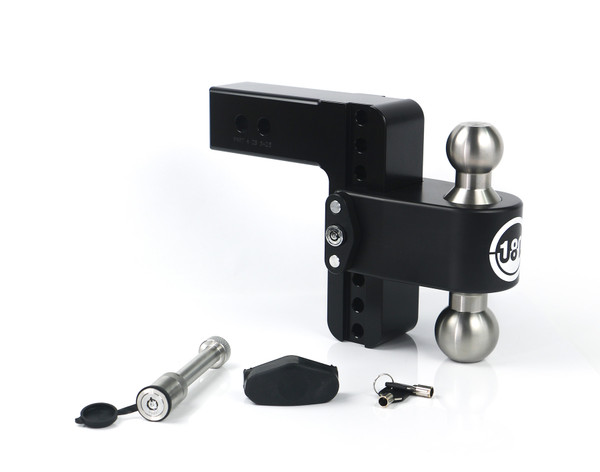 Weigh Safe Black 180 Hitch w/ SS Combo Ball 6" Drop for 2.5" Shank w/Hitch Pin Lock LTB6-2.5-KA-CER-BLA - Weigh Safe