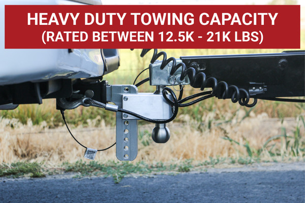 Weigh Safe 180 Hitch - Drop Hitch w/SS Combo Ball -  4" Drop for 2" Shank w/Hitch Pin LTB4-2-KA