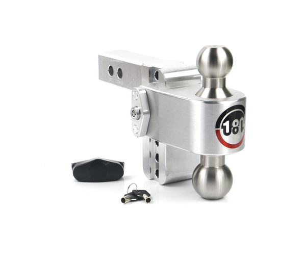 Weigh Safe 180 Hitch - Drop Hitch w/SS Combo Ball - 4" Drop for 2" Shank LTB4-2 - Weigh Safe