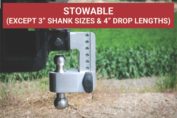 Weigh Safe 180 Hitch - Drop Hitch w/SS Combo Ball -  8" Drop for 2" Shank LTB8-2