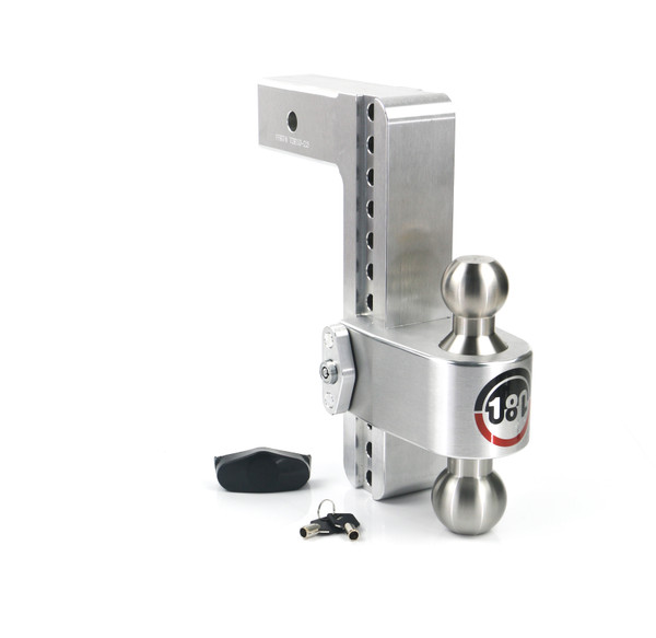 Weigh Safe 180 Hitch - Drop Hitch w/SS Combo Ball -  10" Drop for 2.5" Shank LTB10-2.5 - Weigh Safe