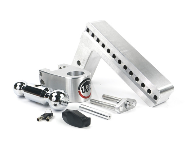 Weigh Safe 180 Hitch - Drop Hitch w/Chrome Steel Combo Ball - 10" Drop for 2.5" Shank CTB10-2.5