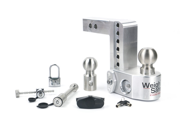 Weigh Safe Weigh Safe Adjustable Drop Hitch - 6" Drop for 2" Shank w/ Lock Set WS6-2-SET - Weigh Safe