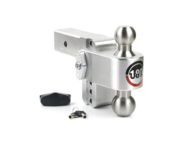 Weigh Safe 180 Hitch - Drop Hitch w/SS Combo Ball -  4" Drop for 2.5" Shank LTB4-2.5 - Weigh Safe