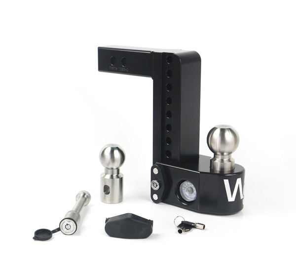 Weigh Safe Black Weigh Safe Drop Hitch for 8" Drop for 2" Shank w/Hitch Pin Lock WS8-2-KA-CER-BLA - Weigh Safe