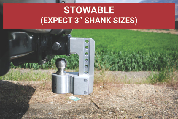 Weigh Safe Weigh Safe Adjustable Drop Hitch - 10" Drop for 3" Shank w/ Lock Set WS10-3-SET