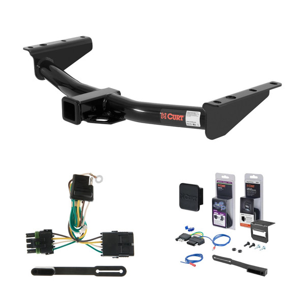 1992 - 2000 GMC Yukon Old body style, 5.7L or 6.5L Curt 2" Class 3 Trailer Tow Hitch + 5-Flat Wiring Kit Tow Boat/Utility Trailer with Surge Brakes 13121 - CURT
