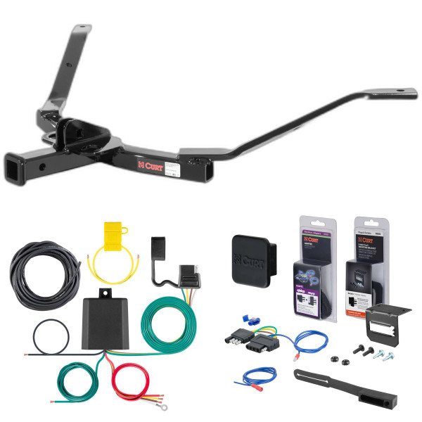 03 - 05 Honda Accord Frame mount Curt 1-1/4" Class 1 Trailer Tow Hitch + 5-Flat Wiring Kit Tow Boat/Utility Trailer with Surge Brakes 11327 - CURT