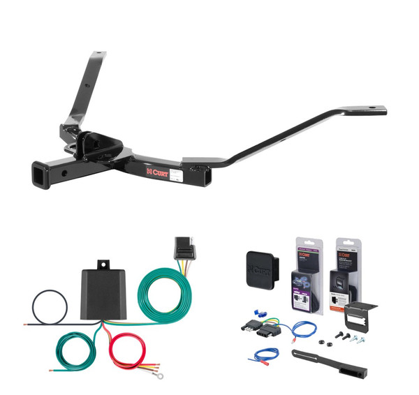 2003 - 2007 Honda Accord Frame mount Curt 1-1/4" Class 1 Trailer Tow Hitch + 5-Flat Wiring Kit Tow Boat/Utility Trailer with Surge Brakes 11327 - CURT
