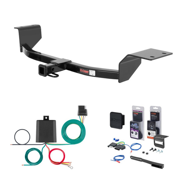 2000 - 2005 Toyota Celica Hatchback Curt 1-1/4" Class 1 Trailer Tow Hitch + 5-Flat Wiring Kit Tow Boat/Utility Trailer with Surge Brakes 11289 - CURT