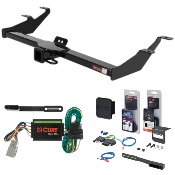 03 - 04 Honda Element Excluding SC Curt 2" Class 3 Trailer Tow Hitch + 5-Flat Wiring Kit Tow Boat/Utility Trailer with Surge Brakes 13574 - CURT