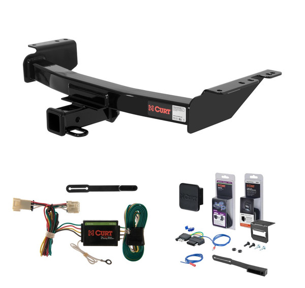 1997 - 1999 Pontiac Trans Sport Curt 2" Class 3 Trailer Tow Hitch + 5-Flat Wiring Kit Tow Boat/Utility Trailer with Surge Brakes 13344 - CURT