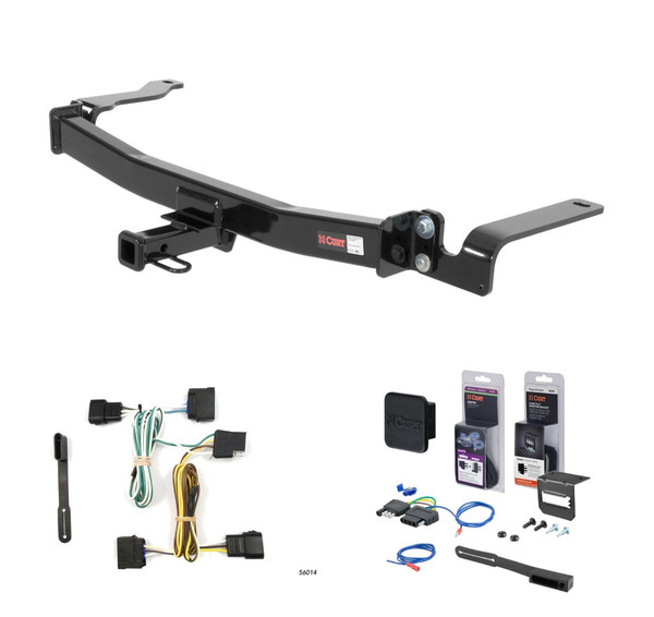 2008 - 2011 Ford Focus Coupe Curt 1-1/4" Class 1 Trailer Tow Hitch + 5-Flat Wiring Kit Tow Boat/Utility Trailer with Surge Brakes 11319 - CURT