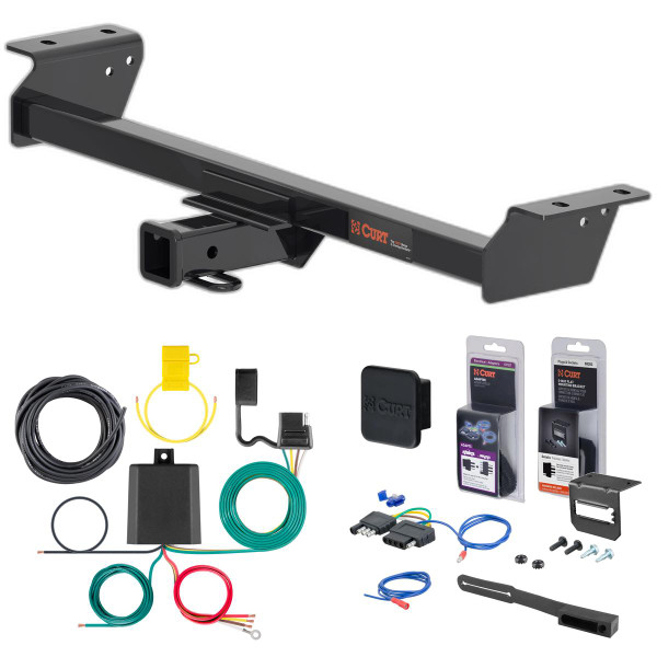 2022 Lexus RX350 Curt 2" Class 3 Trailer Tow Hitch + 5-Flat Wiring Kit Tow Boat/Utility Trailer with Surge Brakes 13515 - CURT