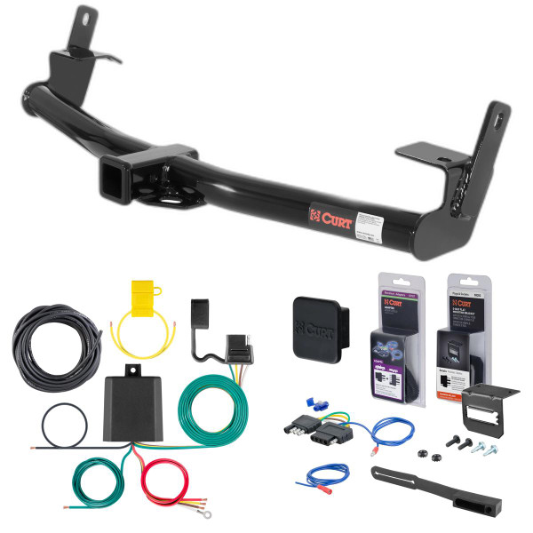 91 - 94 Ford Explorer Curt 2" Class 3 Trailer Tow Hitch + 5-Flat Wiring Kit Tow Boat/Utility Trailer with Surge Brakes 13540 - CURT