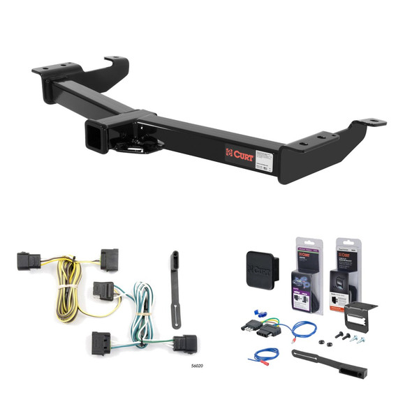 2004 - 2014 Ford E-250 Curt 2" Class 4 Trailer Tow Hitch + 5-Flat Wiring Kit Tow Boat/Utility Trailer with Surge Brakes 14055 - CURT
