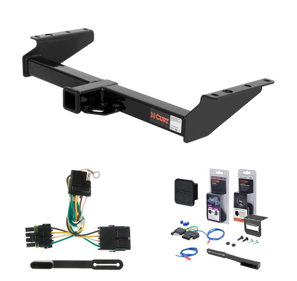 1992 - 1994 Chevrolet Blazer Full size Curt 2" Class 3 Trailer Tow Hitch + 5-Flat Wiring Kit Tow Boat/Utility Trailer with Surge Brakes 13029 - CURT